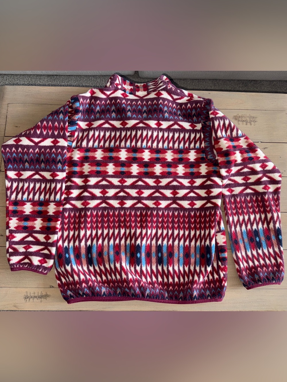 Patagonia Synchilla Snap-T Aztec Print Fleece Pullover Women’s Small - Picture 2 of 6